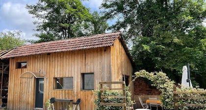 Gîte du Pin endormi - chalet bois avec terrasse dans un environnement boisé