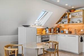 Fridge, oven, stovetop, dishwasher