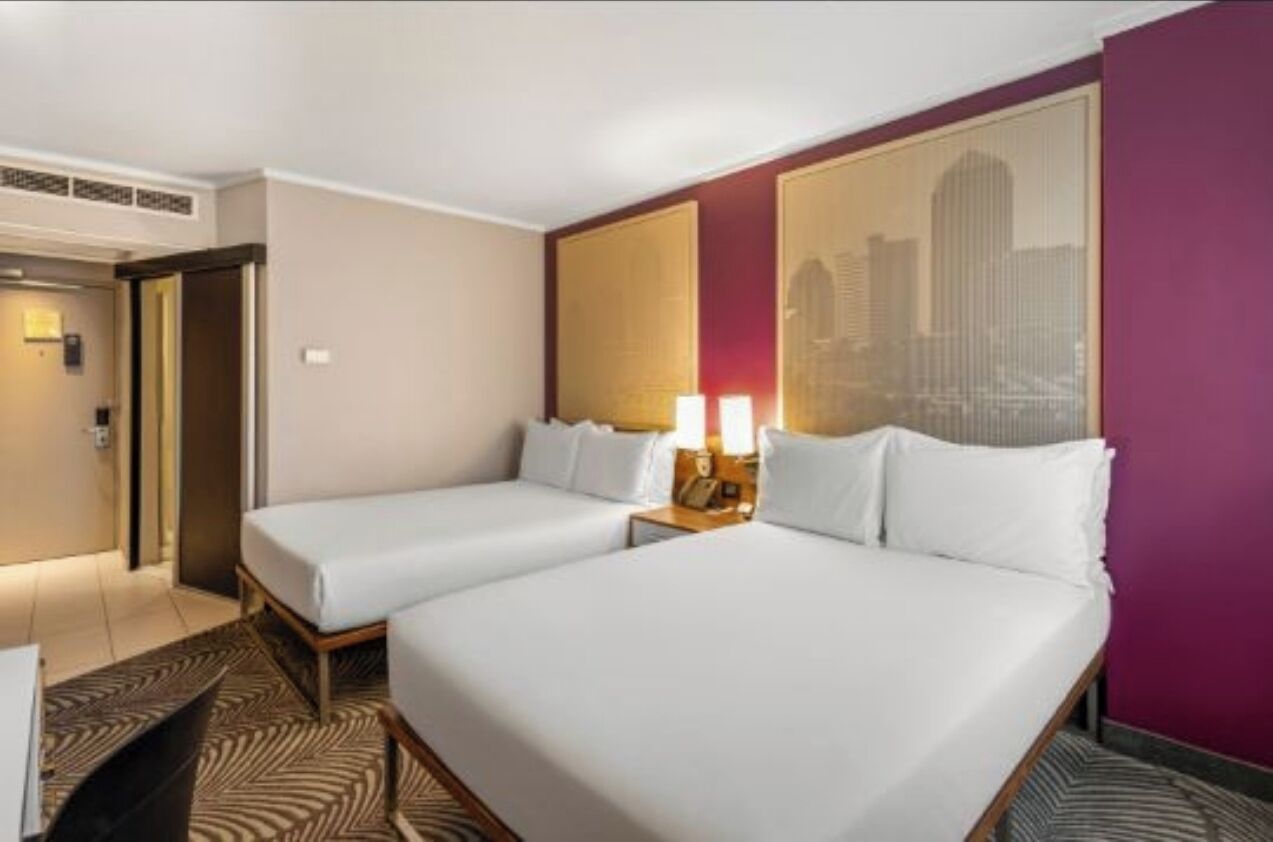 In-room safe, desk, laptop workspace, blackout curtains