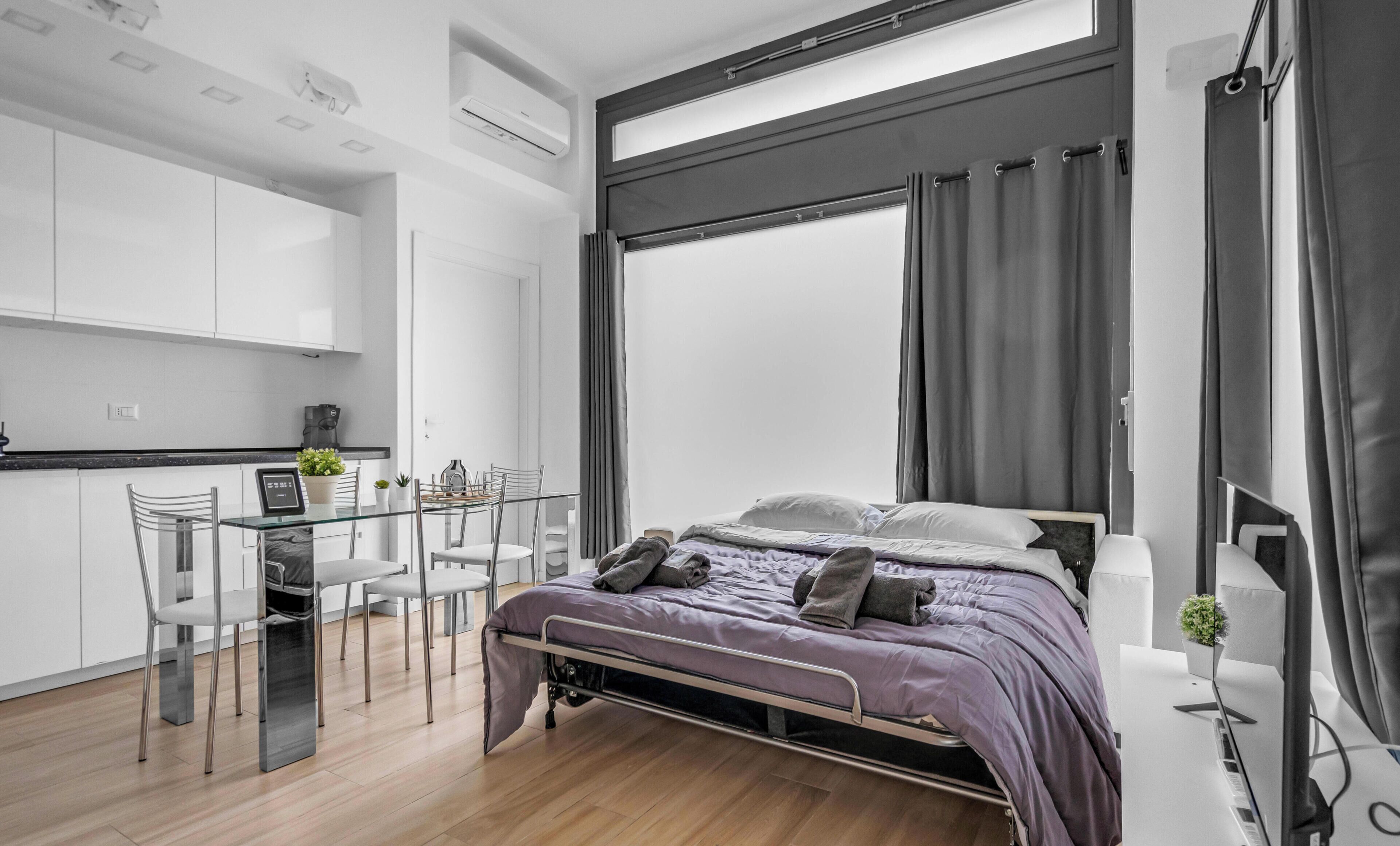 1 bedroom, iron/ironing board, Internet, bed sheets