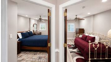 2 bedrooms, desk, iron/ironing board, WiFi (free)