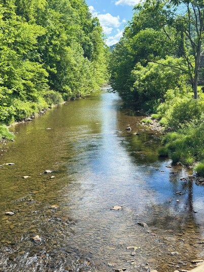 Charming 4-bedroom cabin in Morris perfect for relaxing getaways by the creek