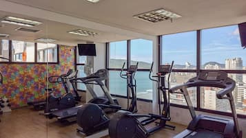 Deluxe Apartment, Balcony, Beach View | Fitness facility