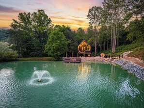 Exterior - Private Pond, Waterfall, Dock, Hot Tub, Sauna, Fire Pit, Secluded Tree House (Sevierville)