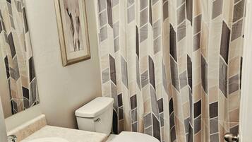 Towels, soap, toilet paper
