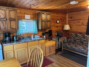 Interior - Charming Resort Cabin Steps from the Water and Campfire Evenings (Mohawk)