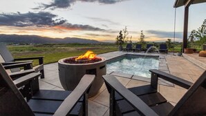 Outdoor pool, a heated pool - Luxe Teton Estate | Heated Pool • 3 Private Acres (Victor)