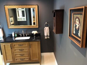 Hair dryer, towels, soap, toilet paper - Quiet Luxury Oasis in Uptown OKC (Oklahoma City)