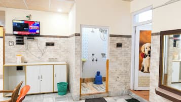 Deluxe Quadruple Room, 2 Bathrooms, City View | Hypo-allergenic bedding, desk, soundproofing, bed sheets