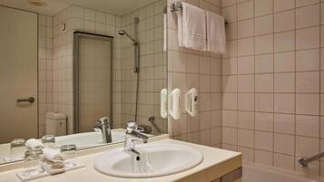 Shower, hair dryer