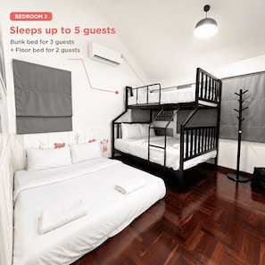 3 habitaciones, wifi y ropa de cama 