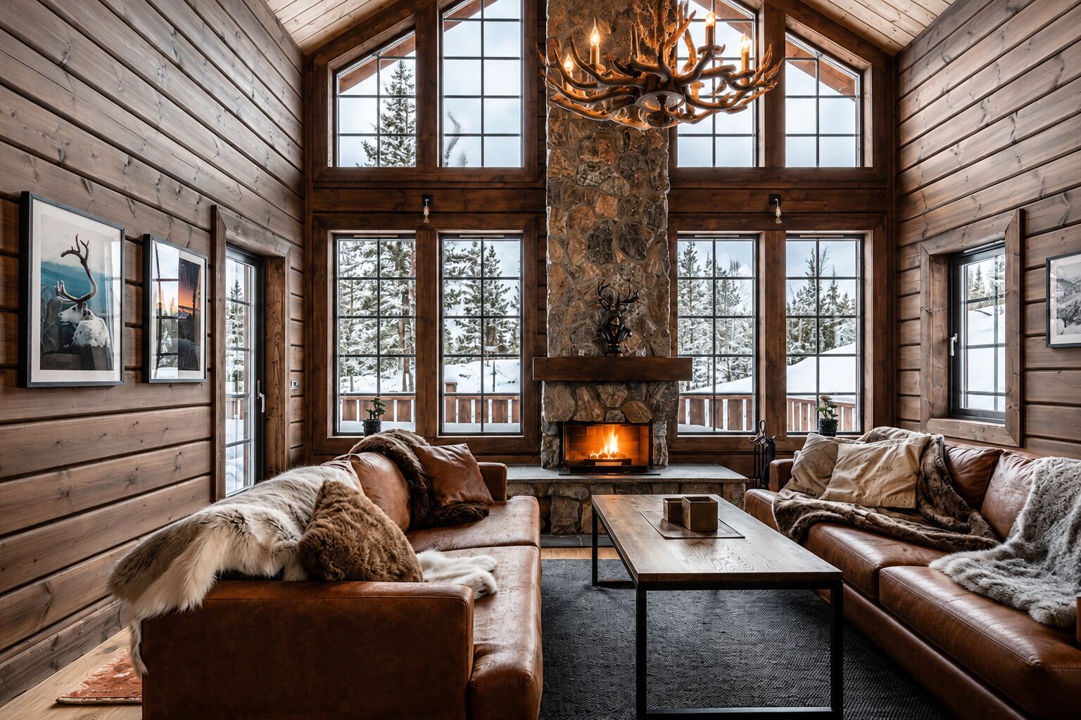 Smart TV, fireplace, DVD player