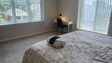 2 bedrooms, iron/ironing board, travel cot, WiFi