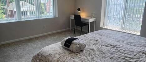 2 bedrooms, iron/ironing board, travel crib, WiFi