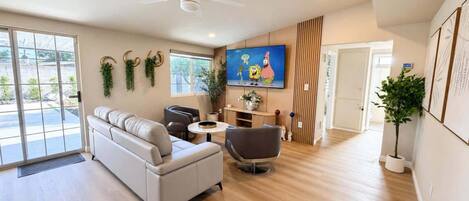 TV, video games, offices