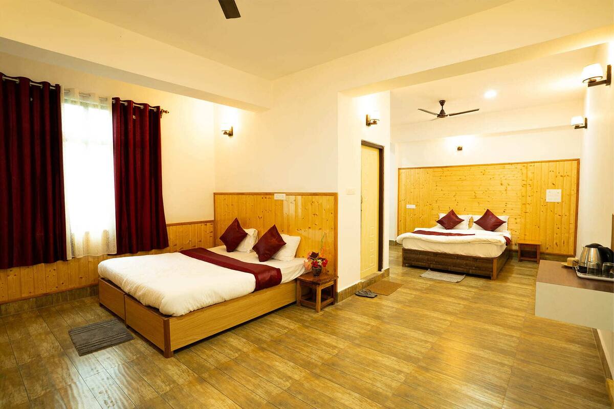 Family Room, 2 Double Beds, Mountain View | Free WiFi