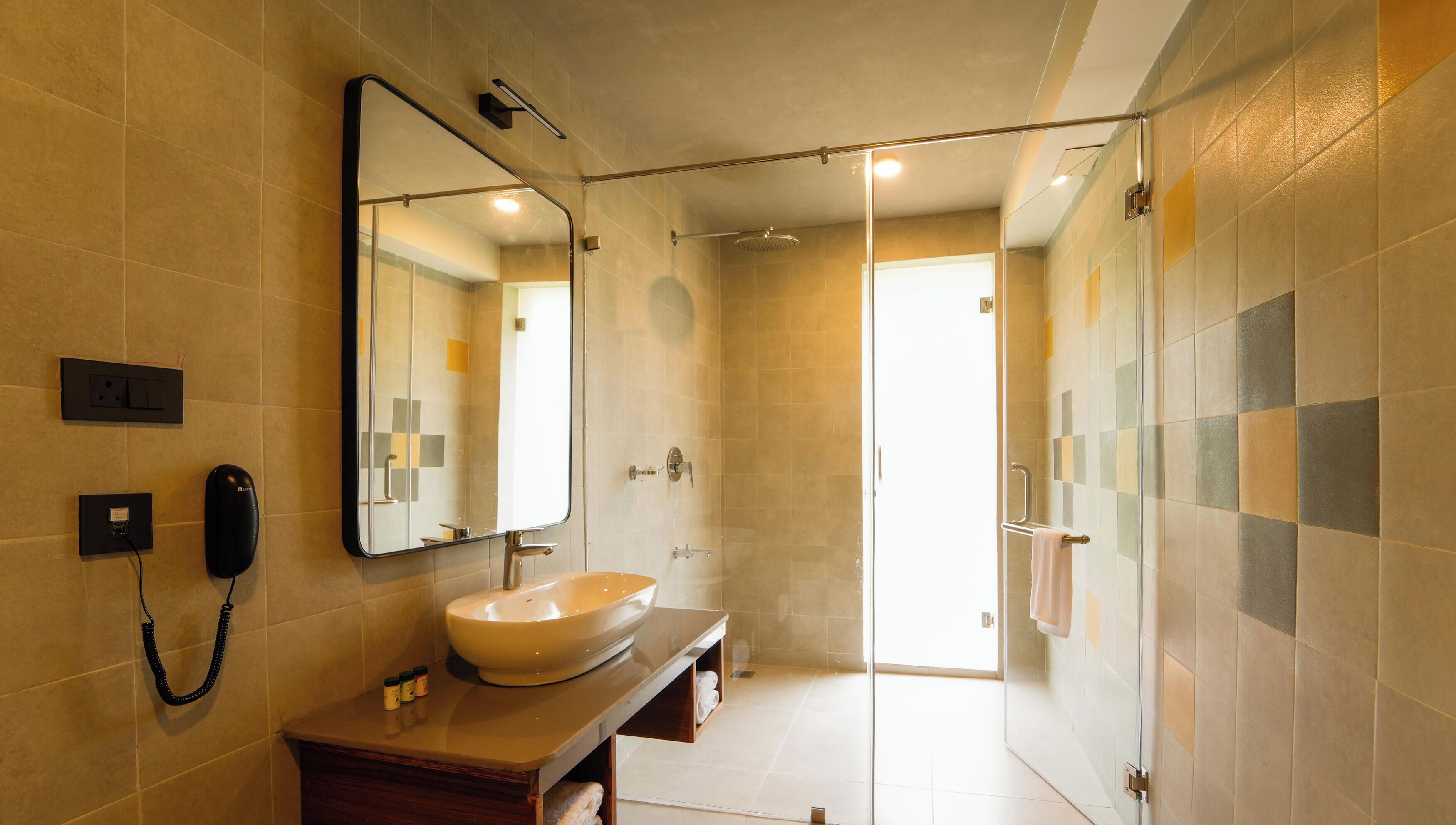 Elite Villa | Bathroom | Shower, free toiletries, hair dryer (on request), slippers