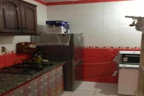 Fridge, microwave, oven, coffee/tea maker - Spacious 1 Bedroom Moroccan apt, 2 salons, 1 bath, laundry (Martil)
