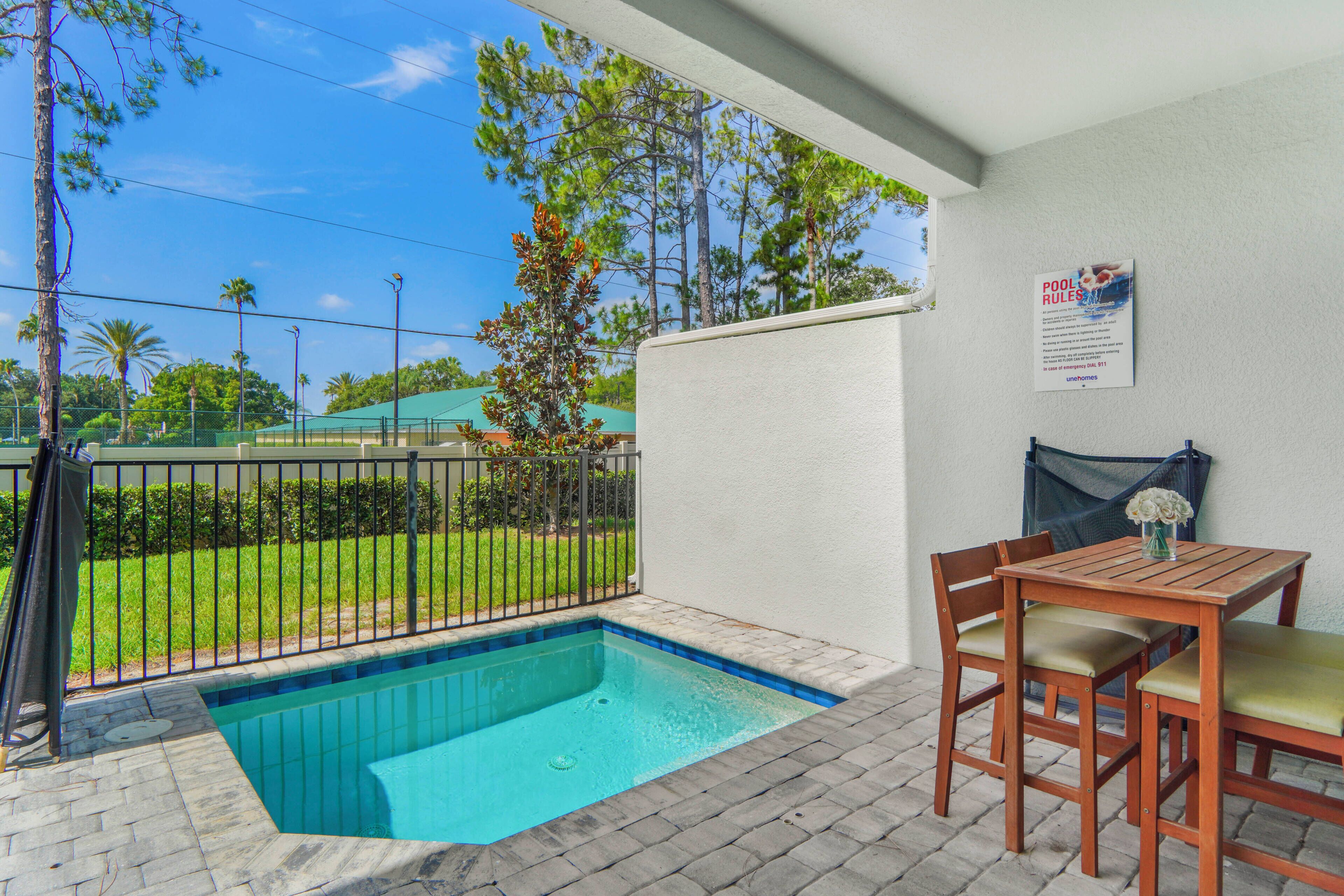 A heated pool