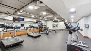 A gym with treadmills, ellipticals, and weight machines. - New Listing Canyons Resort, Silverado, Pool, Golf! (Park City)