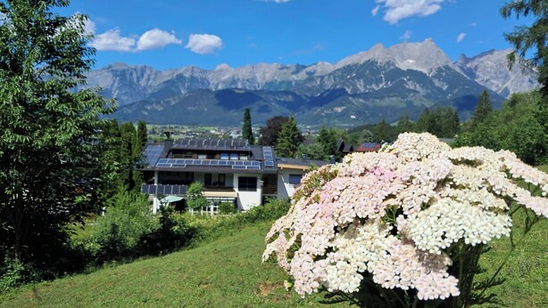 A house with solar panels, surrounded by mountains and a field of flowers. - Pessenteiner by Interhome (Saalfelden am Steinernen Meer)