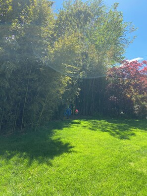 A grassy area with trees and a clear sky. - Spacious 4-bedroom house in northern Westchester with sweeping views (Montrose)