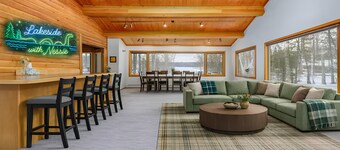 Spacious Lakeside Home with Firepit, Wraparound Deck, Kayaks & Gym