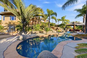 Outdoor pool, a heated pool - Private 3-Acre Retreat -Pool, Casita & Lemon Grove (Escondido)