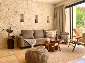 Apartment, Balcony, Park View | Living area - PV Jungle Luxury Residences by Waves (Tulum)