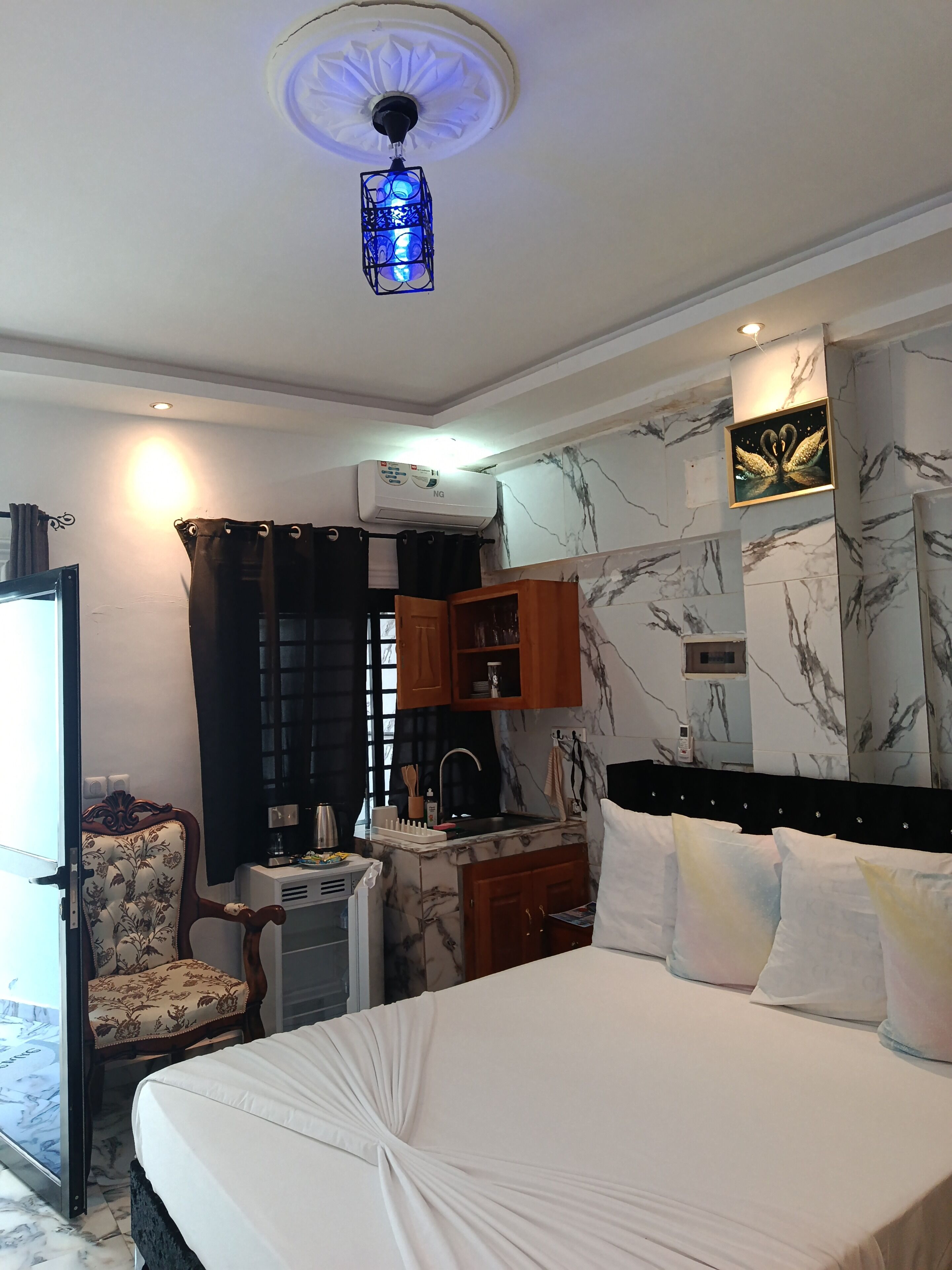 In-room safe, blackout curtains, iron/ironing board