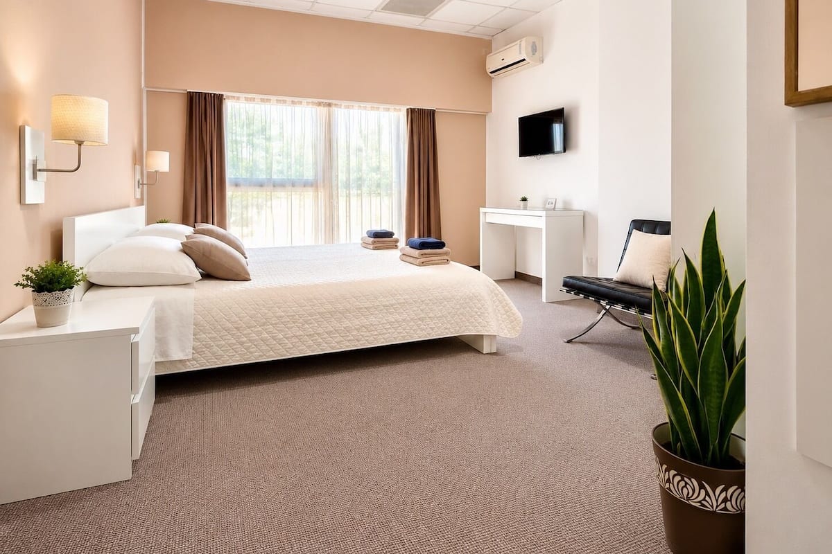 Suite Confort, 1 cama King size, vista a la ciudad | Escritorio, espacio para trabajar con laptop y wifi gratis 