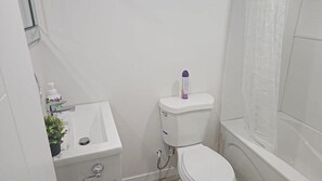 Serviettes fournies, savon, papier toilette
