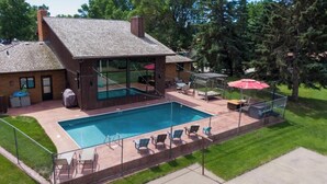 Outdoor pool, a heated pool - The Bismarck Retreat  Pool • Basketball Court • Sleeps 11 (Bismarck)