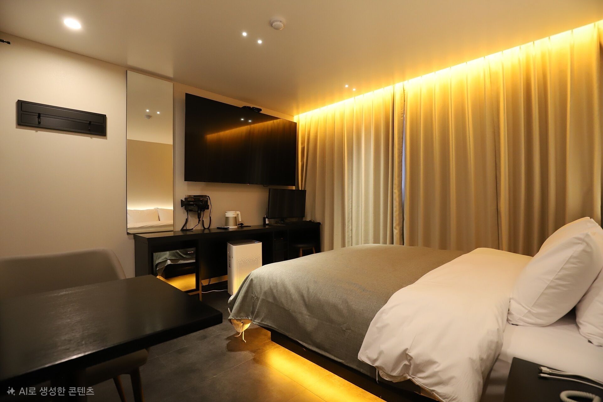 Minibar (free items), desk, laptop workspace, WiFi (free)