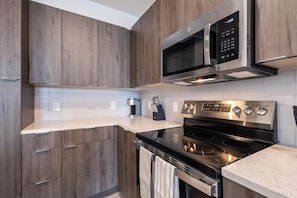 Fridge, dining table