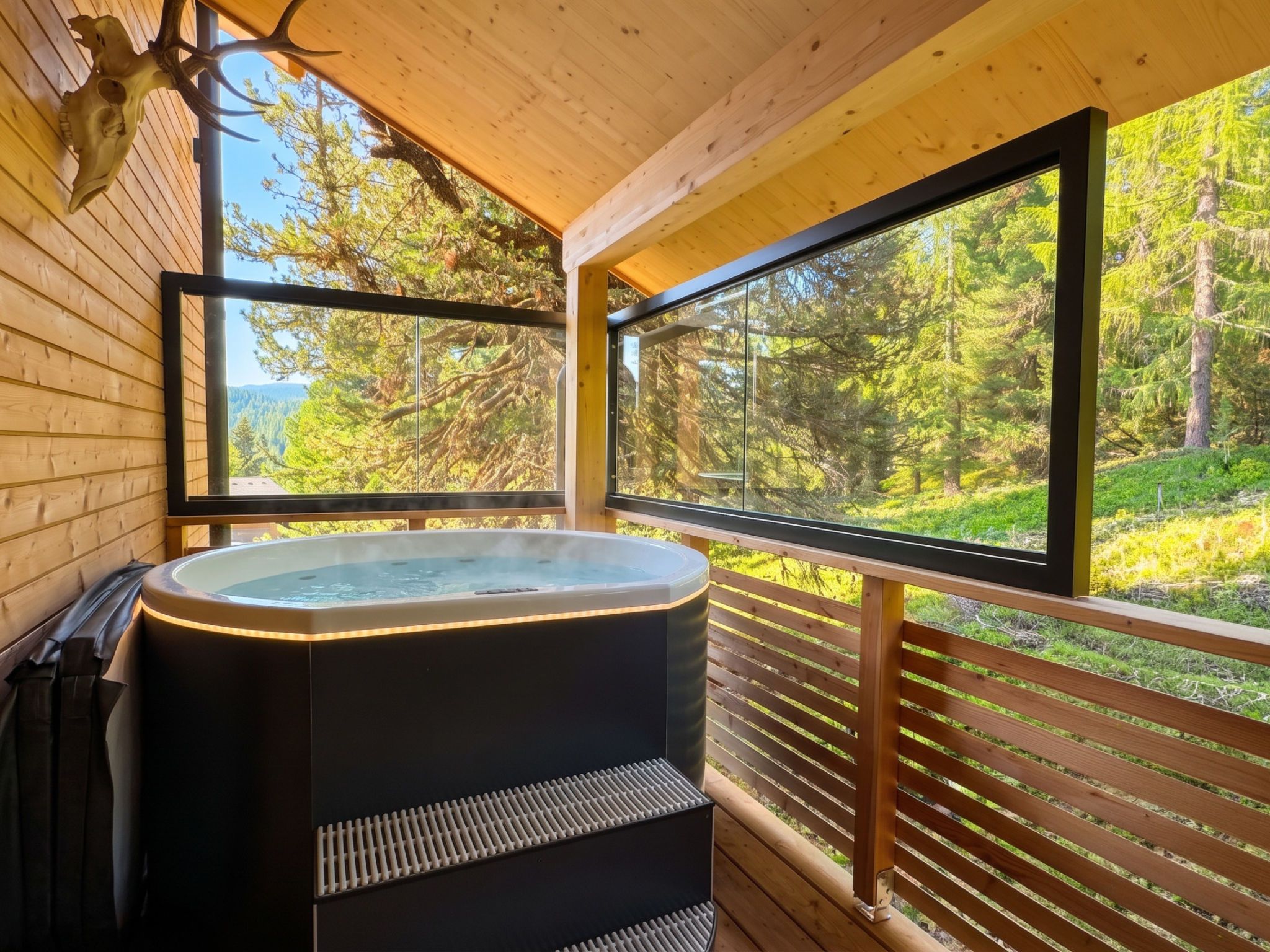 Indoor spa tub