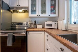 Private kitchen - The Black Pine at ADK 10 minutes to Whiteface (Jay)