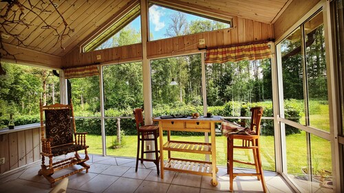 Vacation home in the idyllic village of Bolmen, 500 meters from Lake Bolmen
