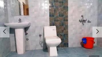 Ducha, toallas, jabón, papel higiénico