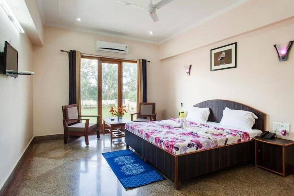 Habitación Deluxe doble, vistas al jardín | Escritorio y espacio para trabajar con un portátil