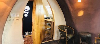 Earth & Aircrete Dome Home Next to the Forest
