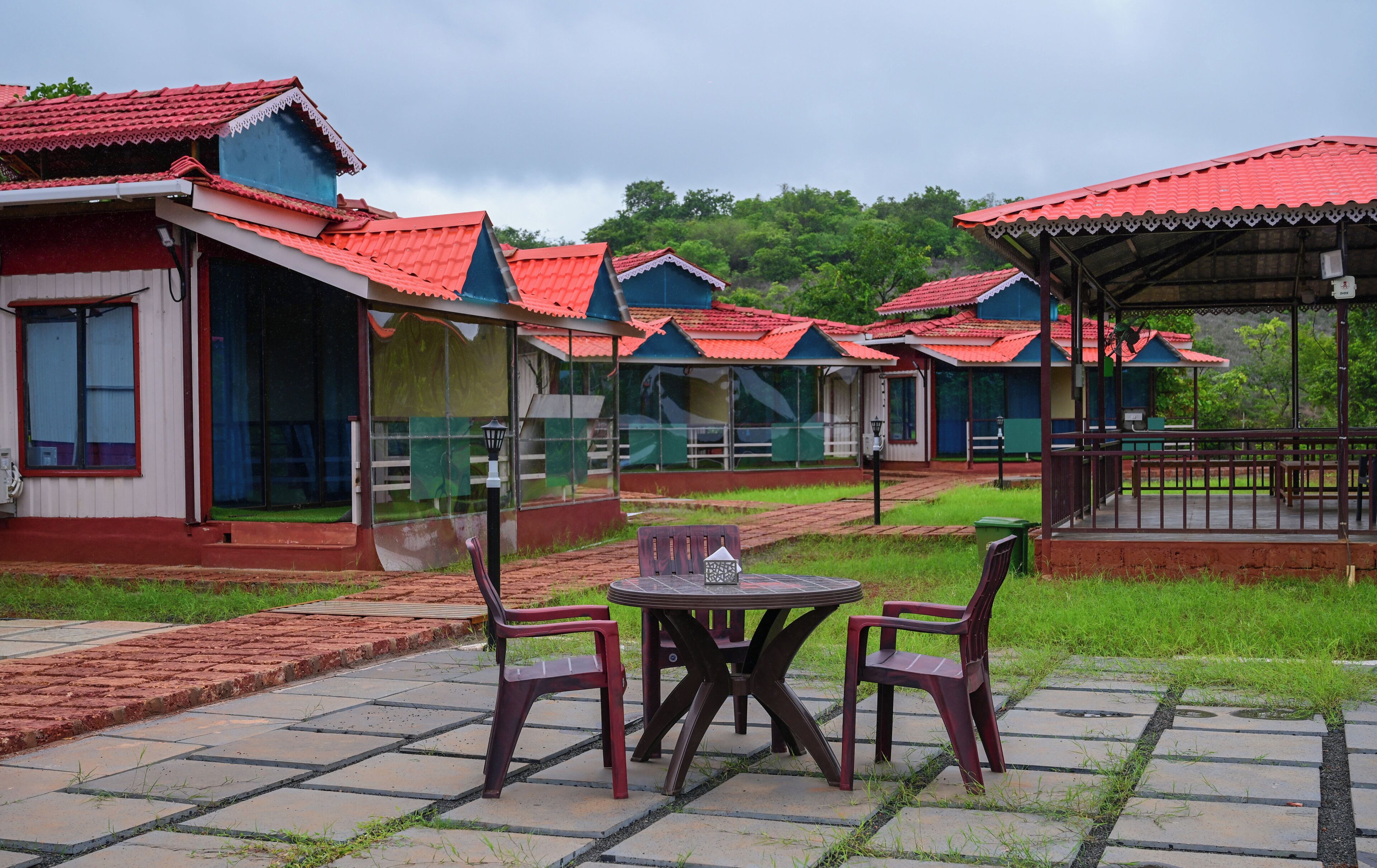 Chalet, vistas a la montaña | Restaurante al aire libre