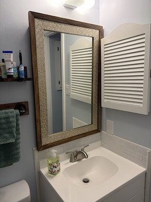 Hair dryer, towels, soap, toilet paper - Serene 1-bedroom condo with lake access in White Lake (Elizabethtown)