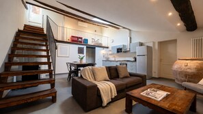 Penthouse Supérieur, vue ville | Coin séjour