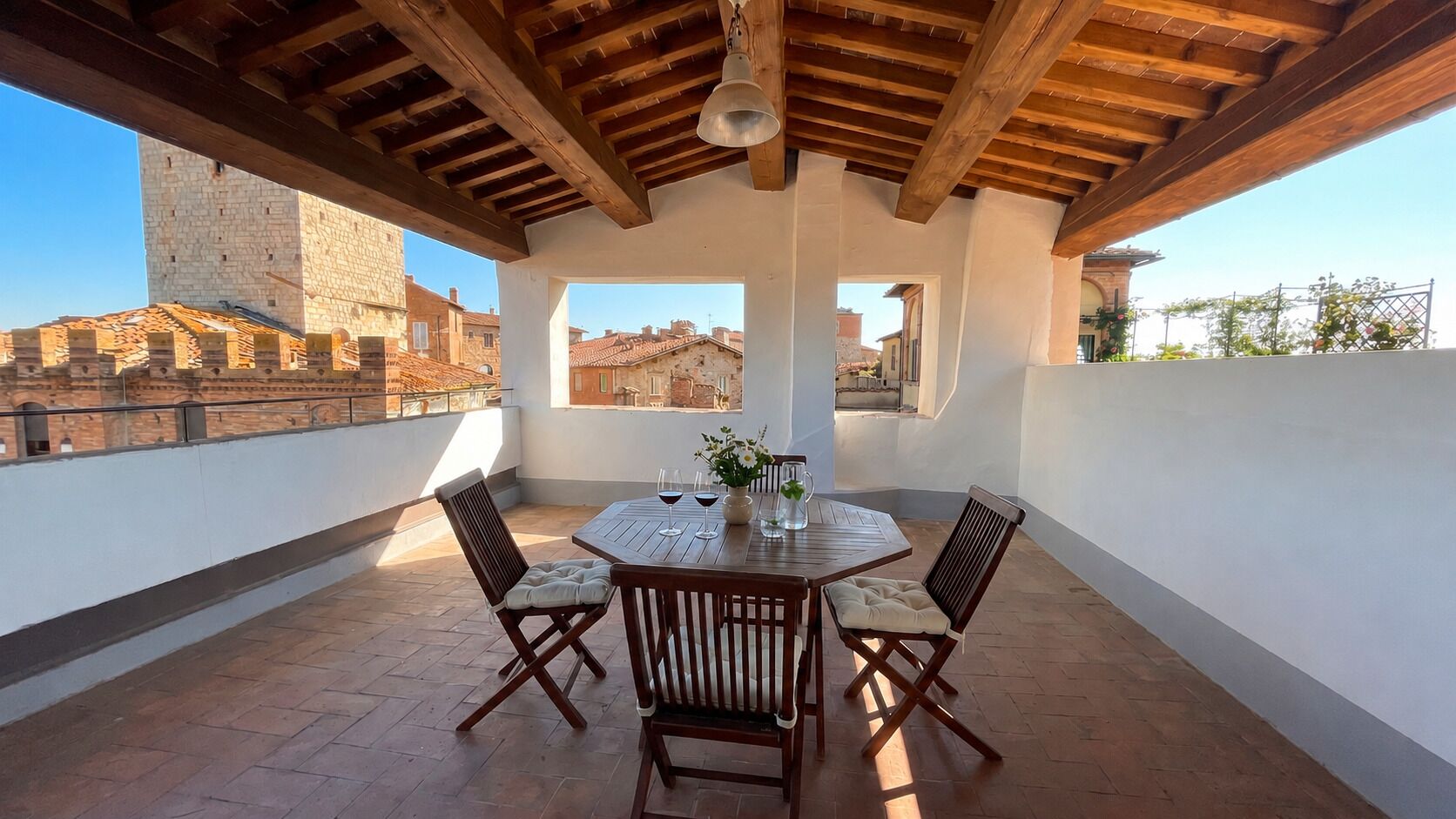 Superior Penthouse, City View | Outdoor dining