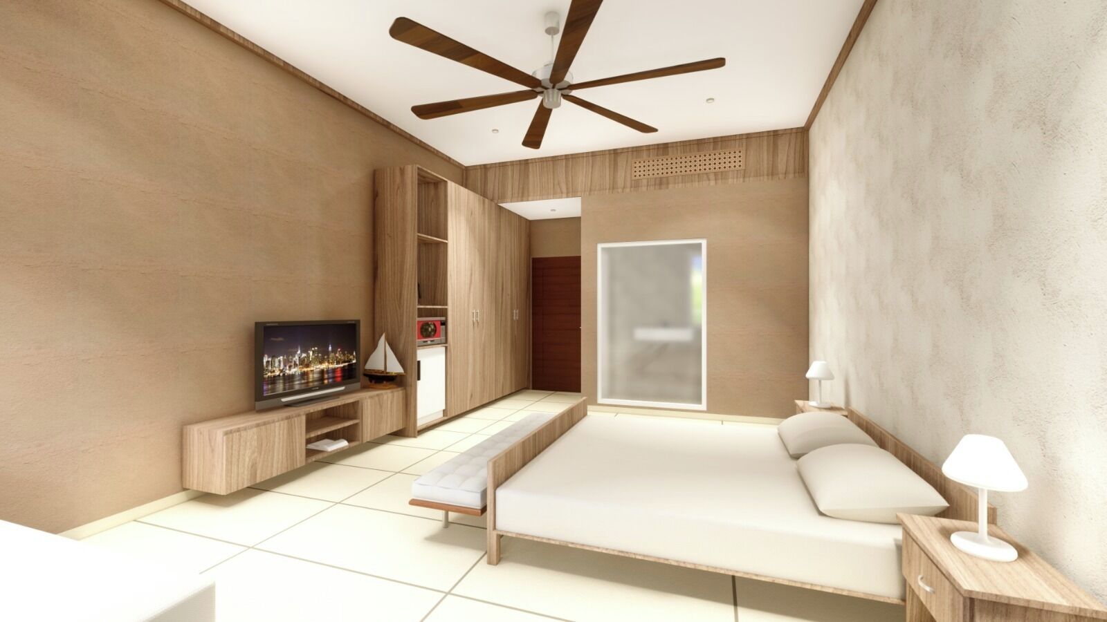 Quarto casal luxo, vista para o oceano | Roupas de cama premium, cofres nos quartos, quartos à prova de som