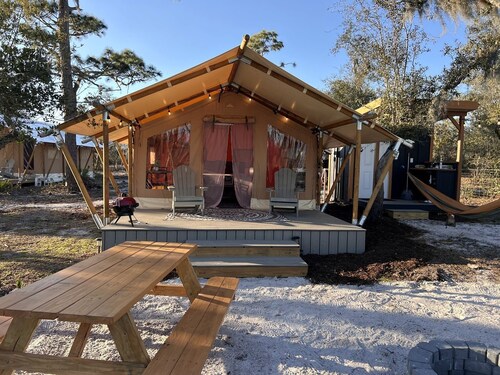 Peaceful Glamping Escape with Private River Access Near Punta Gorda, Florida