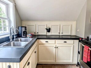 Private kitchen - Coastal Beach House with Fireplace & Pool Table in Franklin, Maine (Franklin)