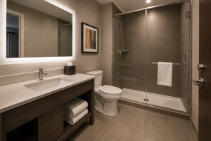 Hair dryer, bidet, towels, soap - Stylish 2BR Suite Near CN Tower, Theaters & Nightlife (Toronto)
