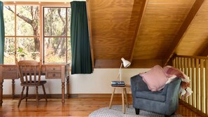 Living area - Embrace Nature's Warmth: Cozy Glamping Haven Among Drummond's Gum Trees (Drummond)